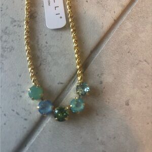 Sorrelli Gold Necklace with Blue and Green Accents